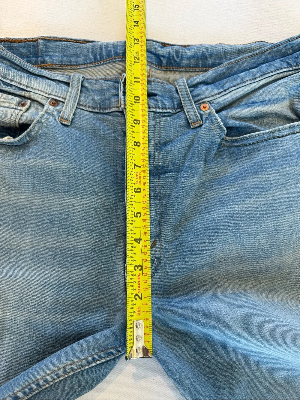 Levi's 514 Jeans Men's 36x32 Blue Straight Fit Stretch Light Wash